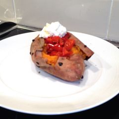 A picture of Baked Sweet Potato & Red Pepper.