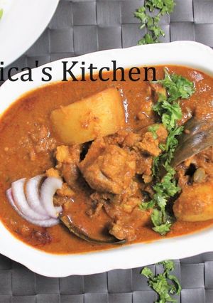 A picture of Mangshor Korma (Bengali Mutton Curry).
