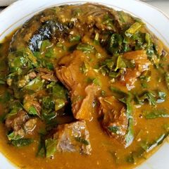 A picture of Oha soup.