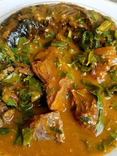 A picture of Oha soup.