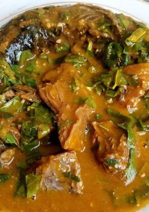 A picture of Oha soup.