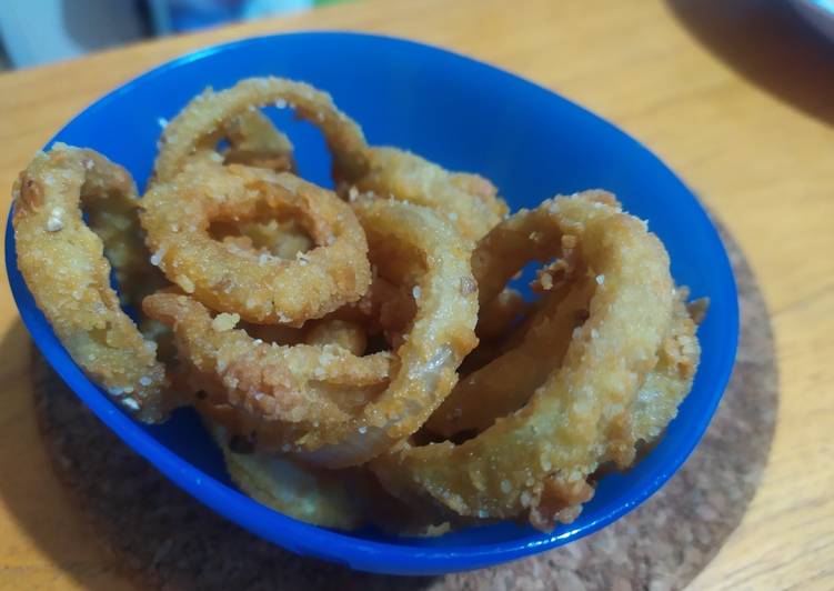 Resep Onion Ring (tanpa tepung panir), Enak Banget