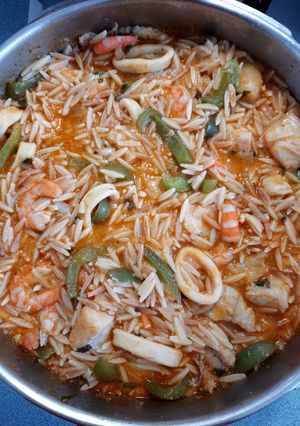 Φωτογραφία της συνταγής Κριθαράκι με θαλασσινά