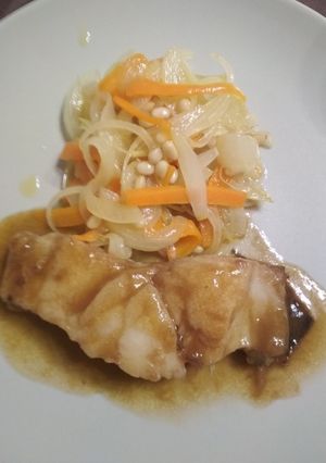 Una foto de Bacalao al Pedro Ximénez