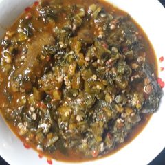 A picture of Okra soup.