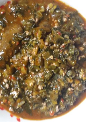 A picture of Okra soup.