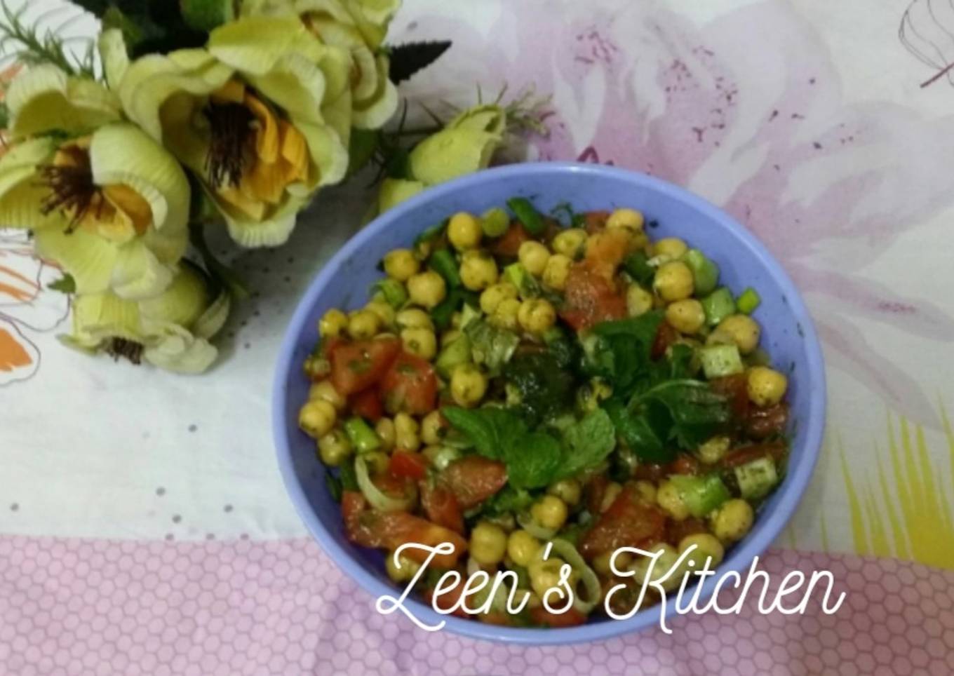 Chickpea Salad with Mint Dressing