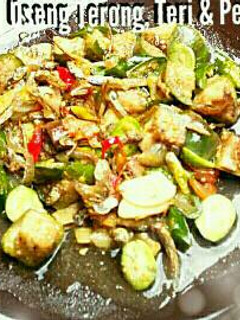 Foto resep Oseng terong, teri & pete