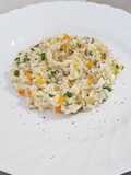 Risotto con ombrina e verdure