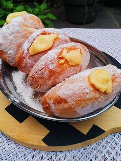 Foto resep Vanilla Custard Cream filled doughnut