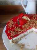 Cranberry & Strawberry oatie cheesecake