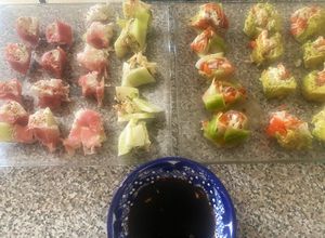 Una foto de Sushi vegetariano