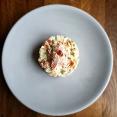 A picture of 70's classic Russian salad.