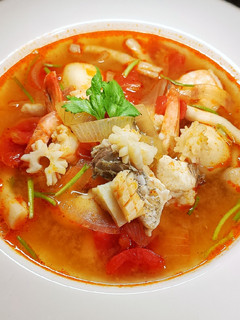 A picture of Thai Seafood Hot and Sour Soup.