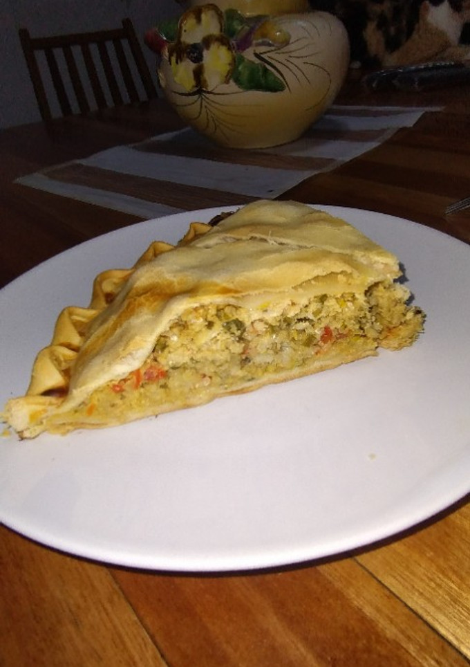 Una foto de Tarta de filet de merluza