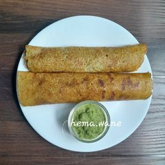 Watermelon peel(rind) dosa(using white green part) A picture of Watermelon peel(rind) dosa(using white green part).