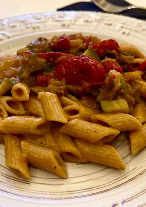 Foto di Pasta al farro alla crema di verdure