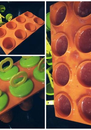 A picture of Watermelon popsicles.