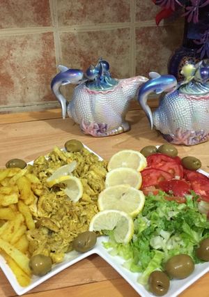 صورة لوصفة كص دجاج مع المقبلات