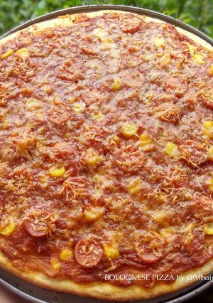 Foto resep Bolognese Pizza (No Knead Pizza Dough)