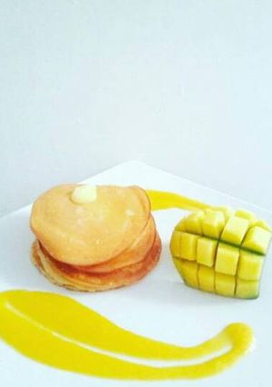 Foto resep Pancake Lembut Saus Mangga