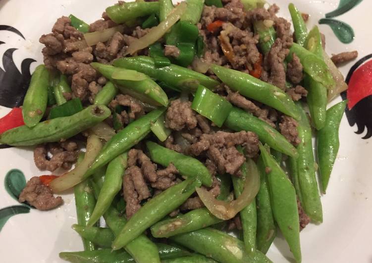 Langkah meracik Tumis Buncis Daging Giling yang Bikin Ngiler