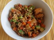 Una foto de arroz integral