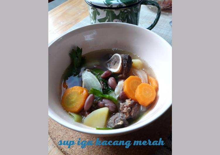 Sup iga kacang merah (tanpa ngulek bumbu)