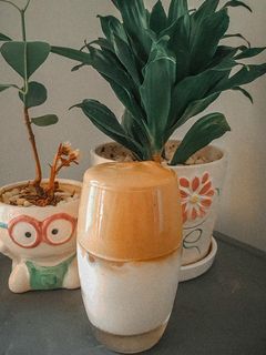 Hình của món Dalgona Coffee (Cà phê bọt biển).