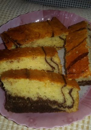 صورة لوصفة كيك رخامي شوكولاتة