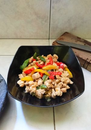 Foto resep Tumis Ayam Rainbow (Paprika)