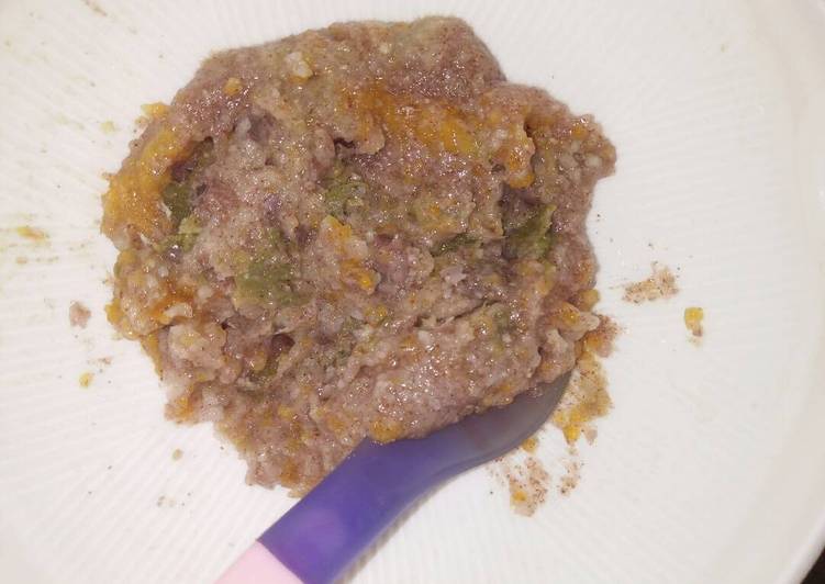 Bagaimana Menyiapkan MPASI Beras Merah + Sapi + Wortel Buncis Kacang Merah + evoo yang Lezat Sekali