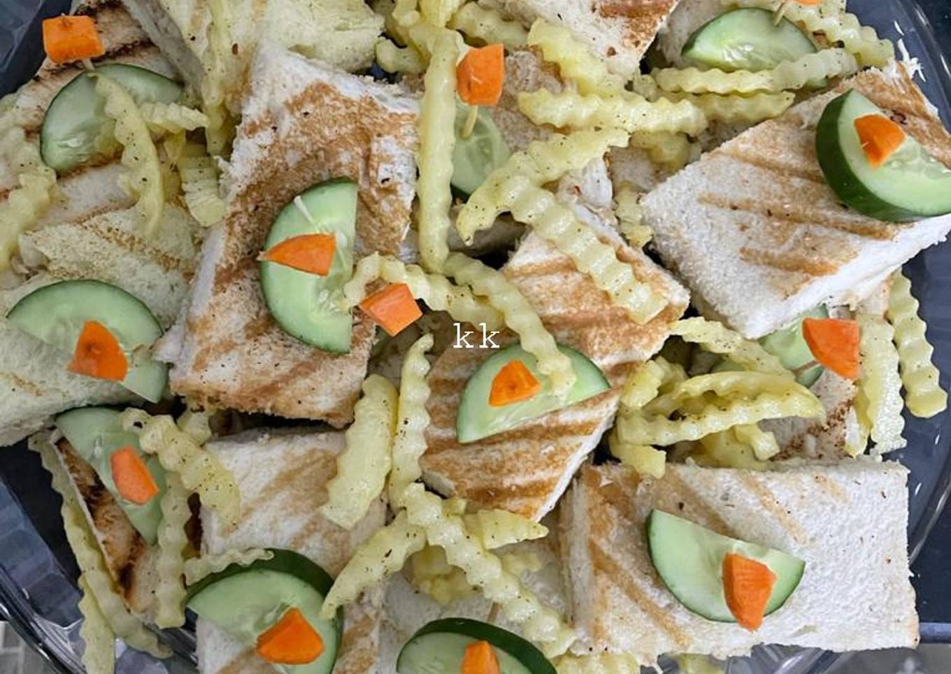 Grilled sandwich bites