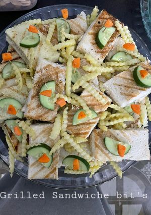 A picture of Grilled sandwich bites.