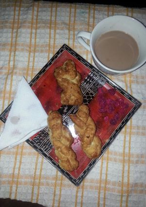 A picture of Pleated fried cookies # Cookie contest#.