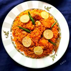 A picture of Chicken Tikka Biryani.