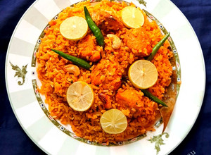 A picture of Chicken Tikka Biryani.