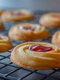 Strawberry Jam Butter Cookies (Spritz Cookies)