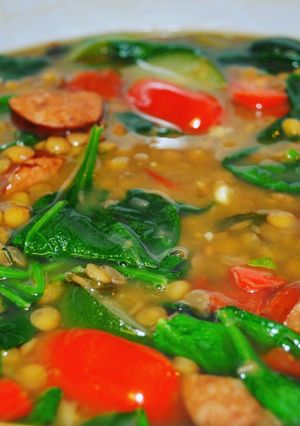 Una foto de Sopa de lentejas a la Toscana