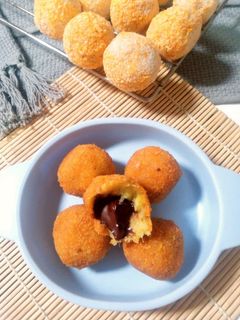 Foto resep Bola ubi coklat lumer | snack MPASI