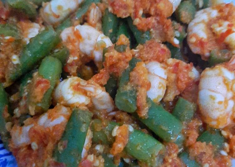 Tumis Buncis Udang Pedas