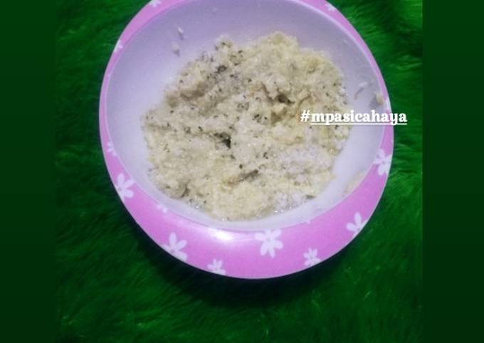 Mpasi 6 bulan menu sederhana bubur kentang & Telur ayam