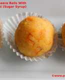 Carrot Sooji Sheera Balls With Left Over Sugar Syrup (Chasni)