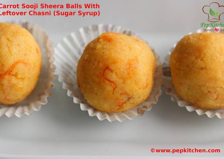 Carrot Sooji Sheera Balls With Left Over Sugar Syrup (Chasni)