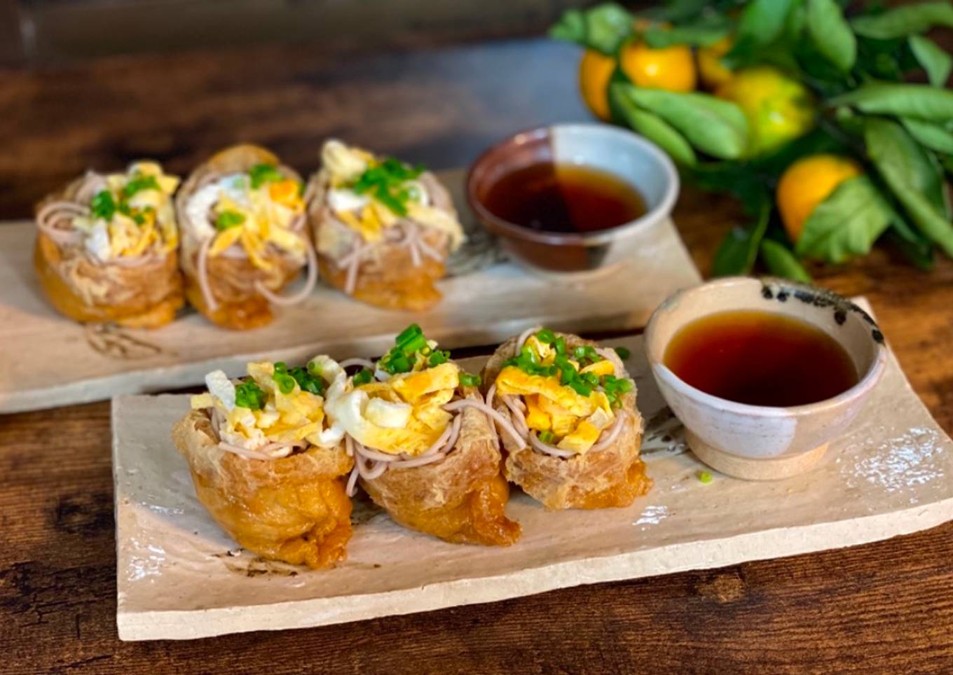 Soba Inari (Japanese Soba Noodle in Aburaage Pocket)
