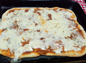 Una foto de Pizza con Harina Leudante 🍕🍕🍕