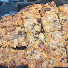 A picture of Leftover Bagel Bread Pudding.