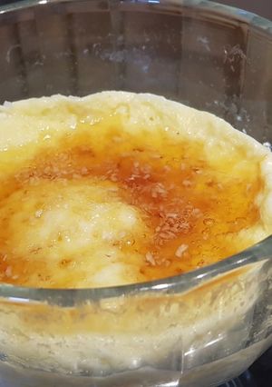 Una foto de Flan Light con leche de coco #BBB