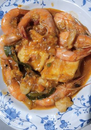 Foto resep Udang tahu asam manis