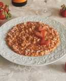 Risotto con le fragole e pomodorini pachino al timo